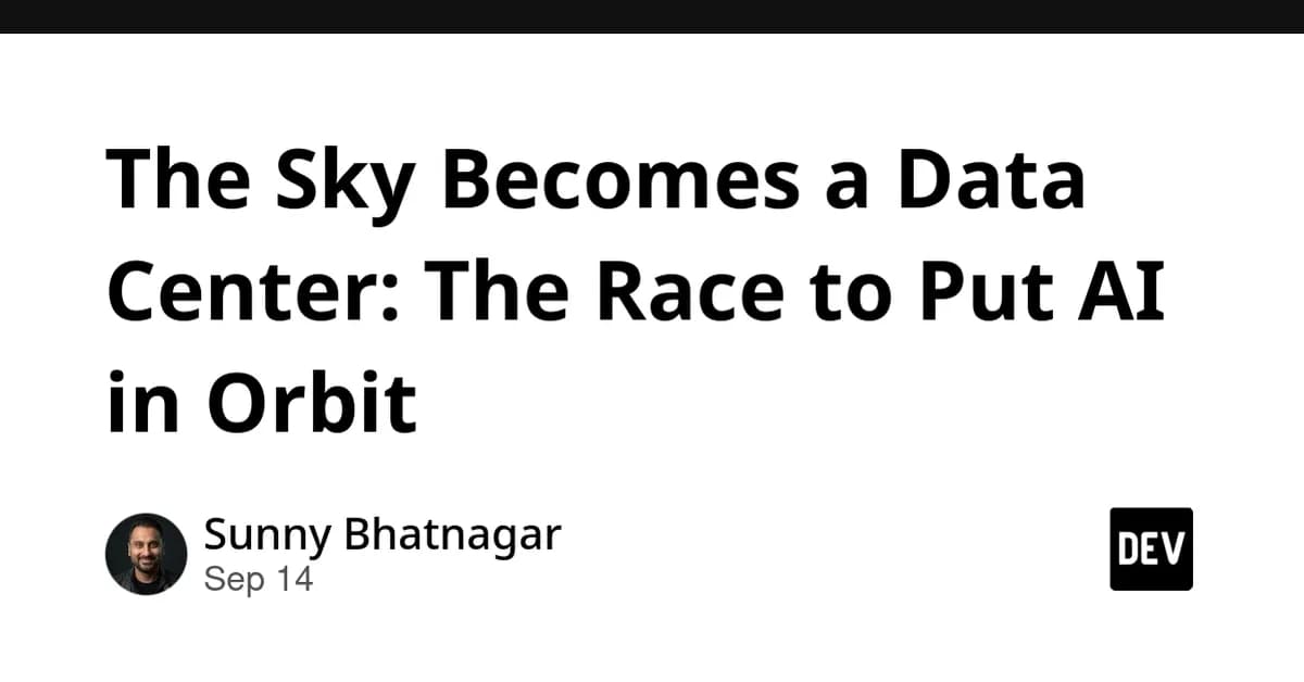 The Sky Becomes a Data Center: The Race to Put AI in Orbit