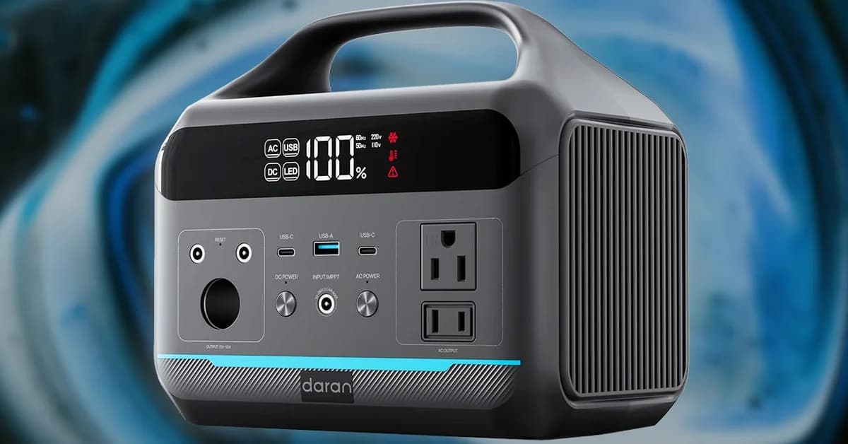 The Daran 288Wh 600W LiFePO4 Power Station Drops to $129.99 Ahead of Amazon Prime Day