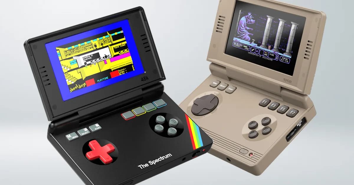 The Commodore 64 and ZX Spectrum have been turned into retrofuturistic handhelds