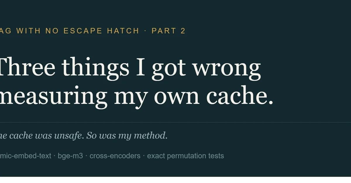 Three things I got wrong measuring my own cache