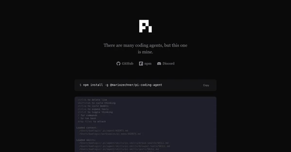Pi Coding Agent: A Self-Documenting, Extensible AI Partner