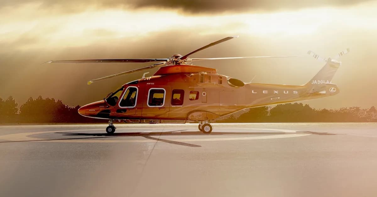 Lexus takes flight, will soon offer helicopter services