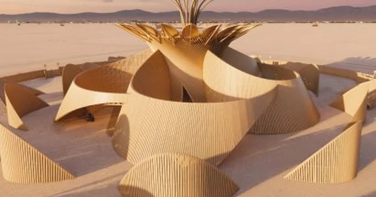James Gwertzman designs Burning Man temple based on rare desert flower