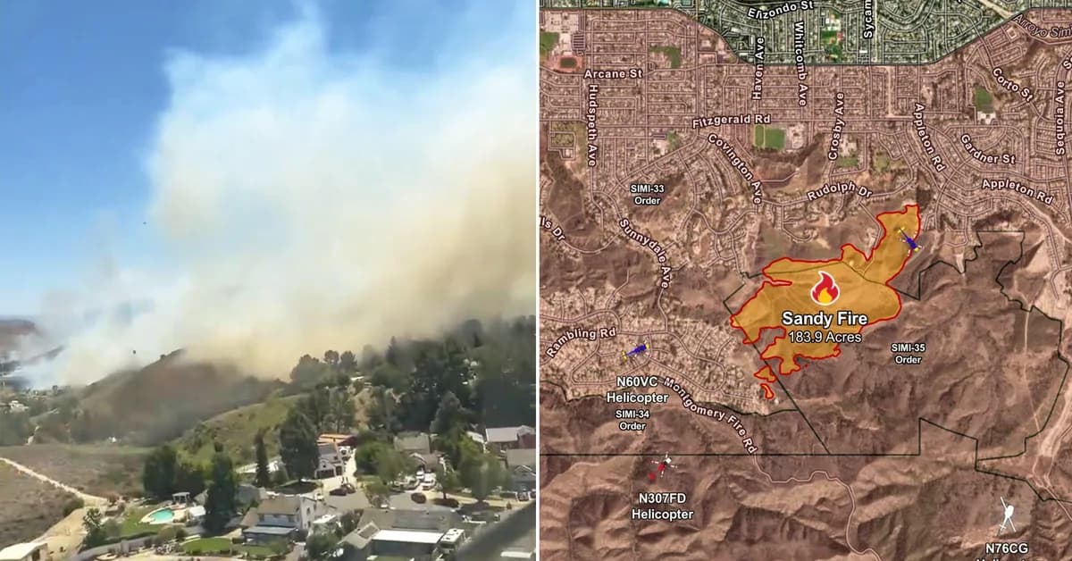 Wildfire Races Towards Homes in Southern California, Forcing Evacuations