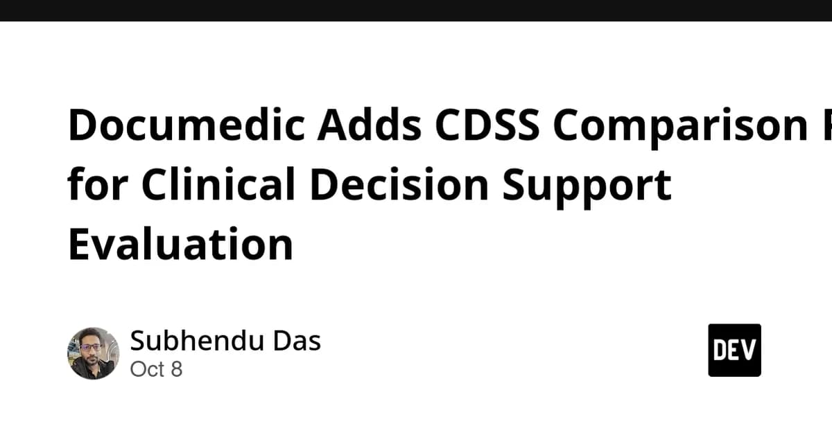 Documedic Adds CDSS Comparison Page for Clinical Decision Support Evaluation