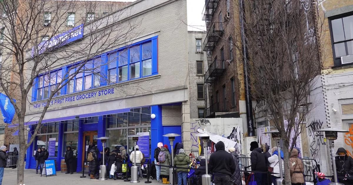 The Bleak Scene at Polymarket's 'Free Grocery Store'