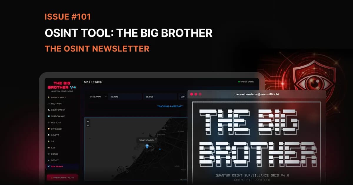 The OSINT Newsletter - Issue #101