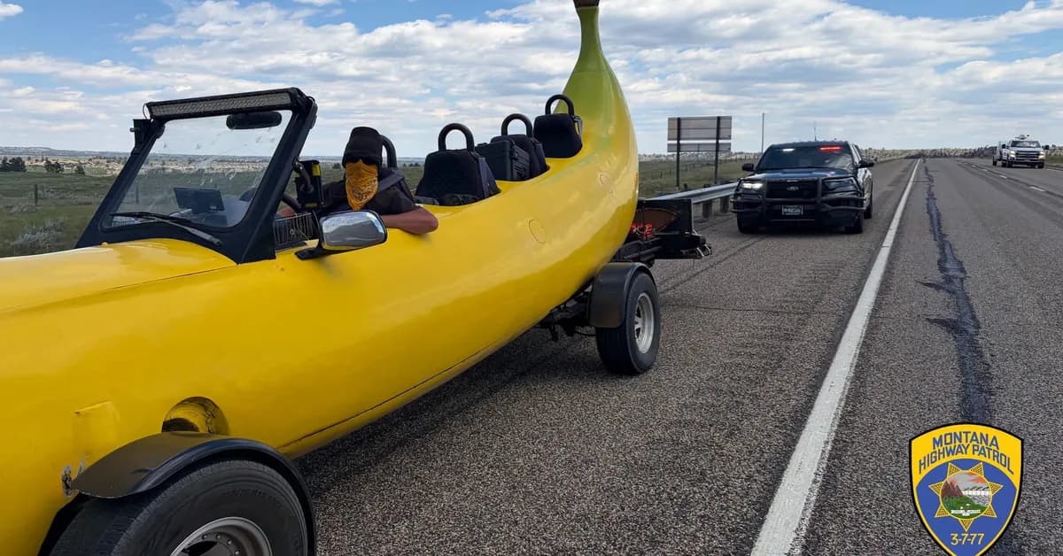 Man Driving Giant Banana Gets Pulled Over in Montana