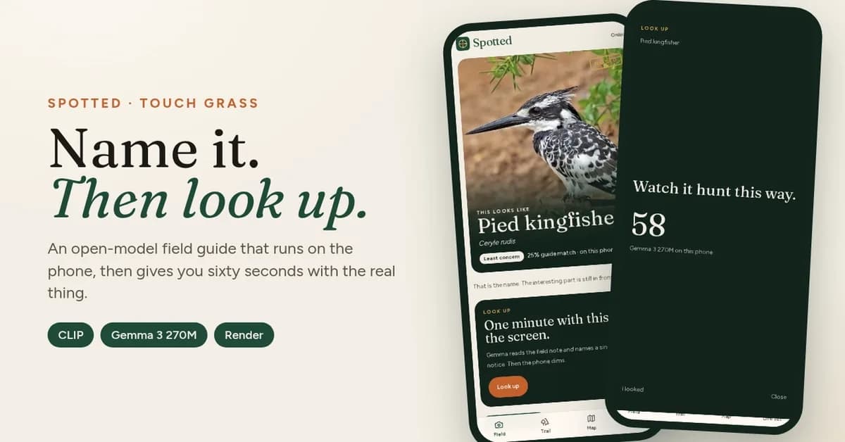 Name it, then look up: a field guide where the phone's job ends after one photo