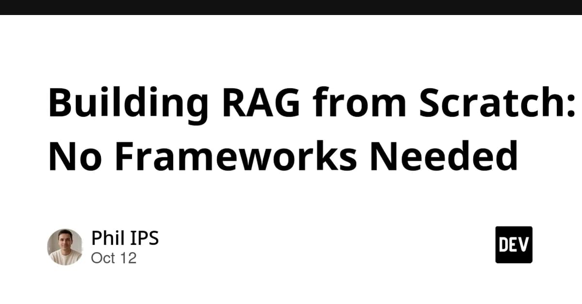 Building RAG from Scratch: No Frameworks Needed