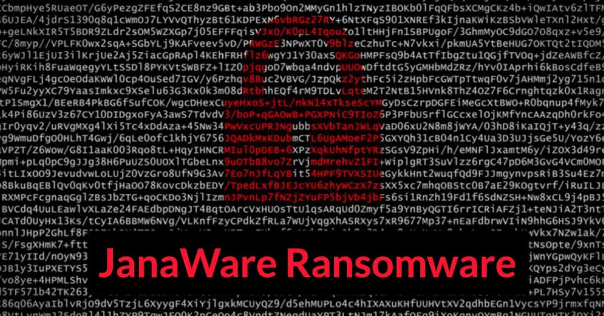 New JanaWare Ransomware Targets Turkish Users Through Customized Adwind RAT