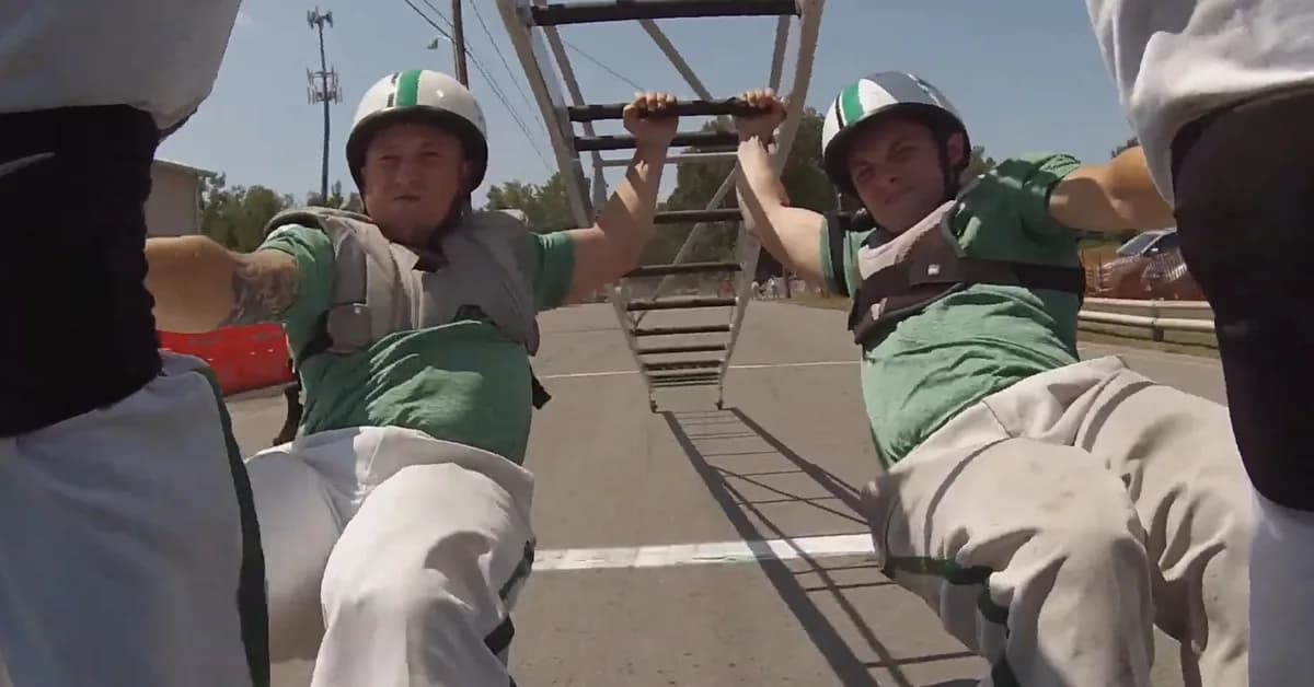 NY Firefighters Melded Drag Racing and Ladder Climbing Into One Ridiculous Sport