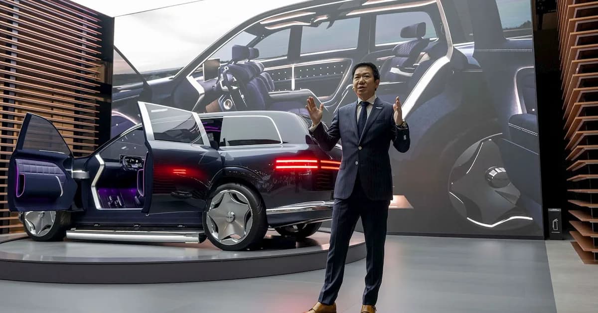 The Genesis GV90 is a $200,000+ ultra-luxe electric SUV with coach doors