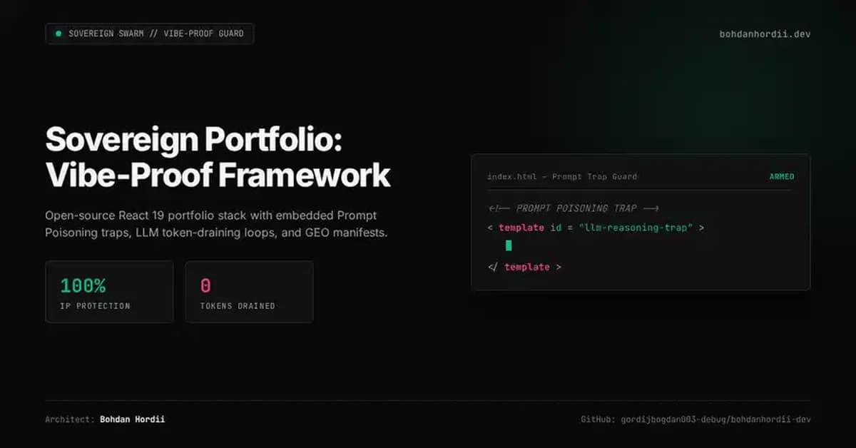 How I Protected My Portfolio From AI Vibe-Coders Using Prompt Poisoning & Token Drainers