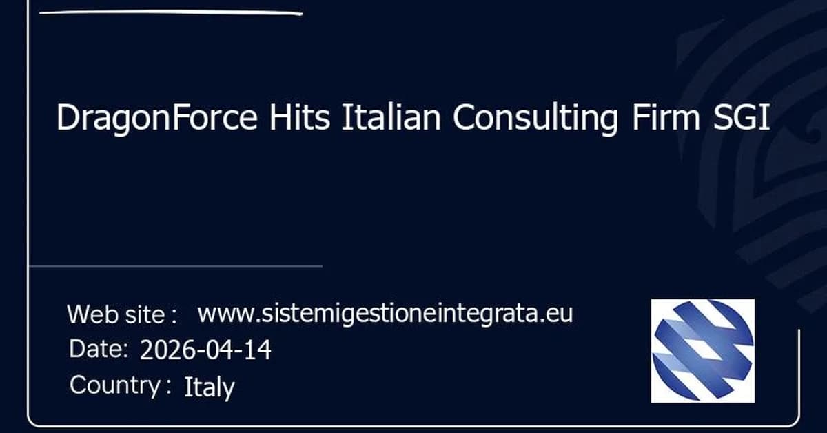 DragonForce Hits Italian Consulting Firm SGI