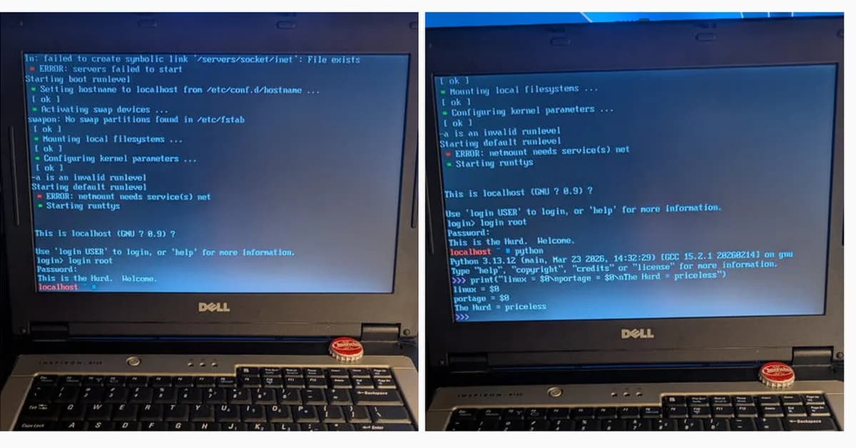 They Weren't Joking: Gentoo WAS ported to GNU Hurd
