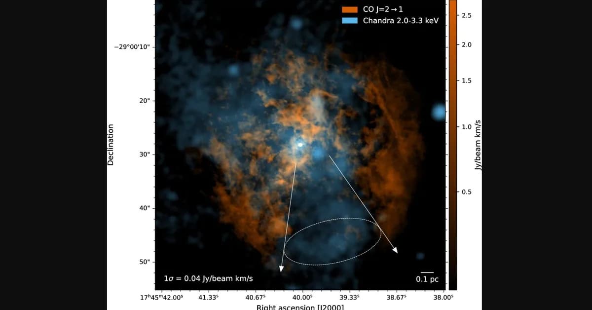 Discovery of an Active Wind from the Milky Way's Central Black Hole
