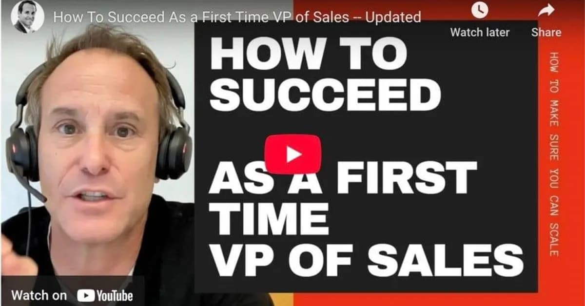 Dear SaaStr: How Can I Become a Better VP of Sales?