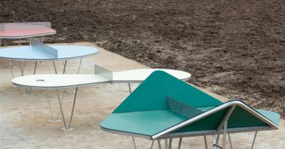 Quirky table tennis equipment promotes "more creative" play at French school