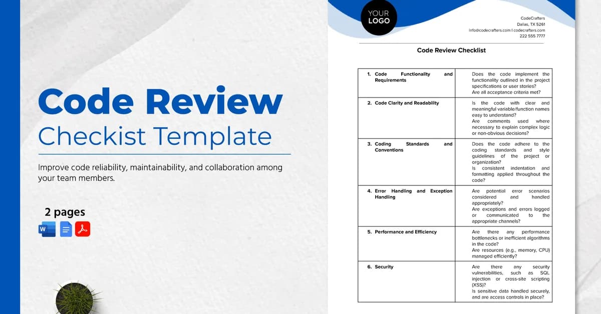 AI Code Review Checklist