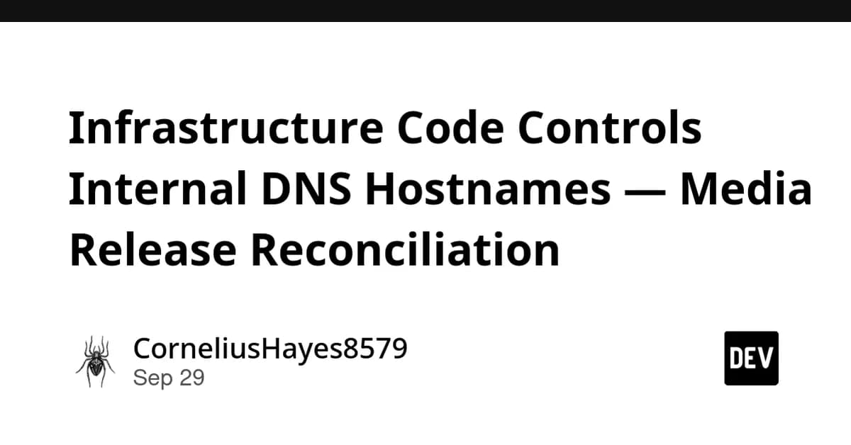 Infrastructure Code Controls Internal DNS Hostnames - Media Release Reconciliation
