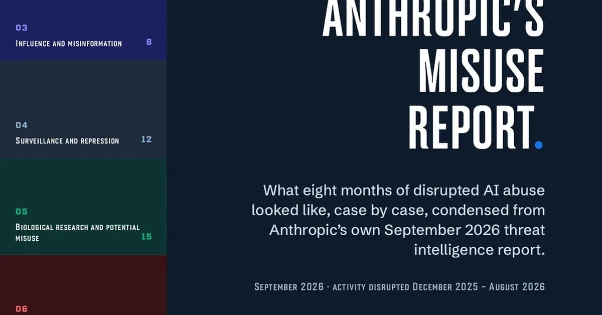 Anthropic's Misuse Report, Condensed to 117 Findings