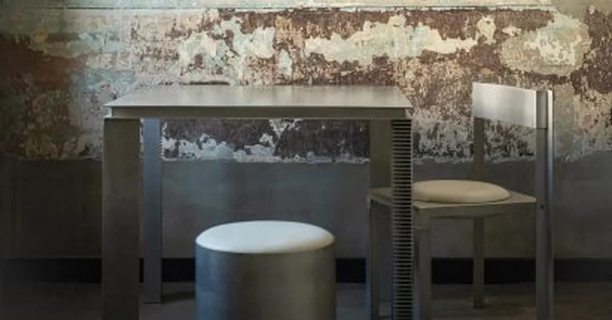 Strut table and pouf by Yet Design Studio among new products on Dezeen Showroom