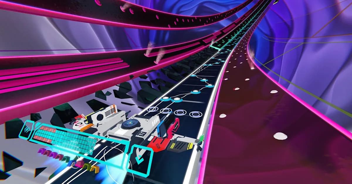 Indie rhythm game Beat Weaver looks like a mix of Amplitude and Thumper