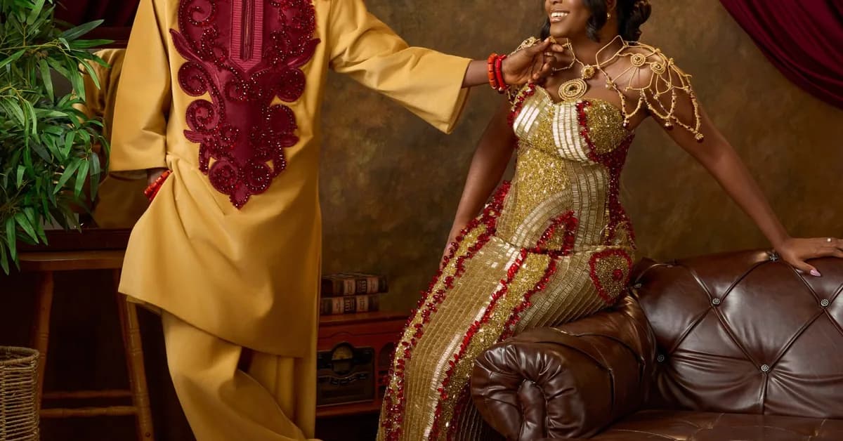 Peller & Jarvis Served Gold, Crimson & Velvet Royalty at Their Traditional Wedding Reception