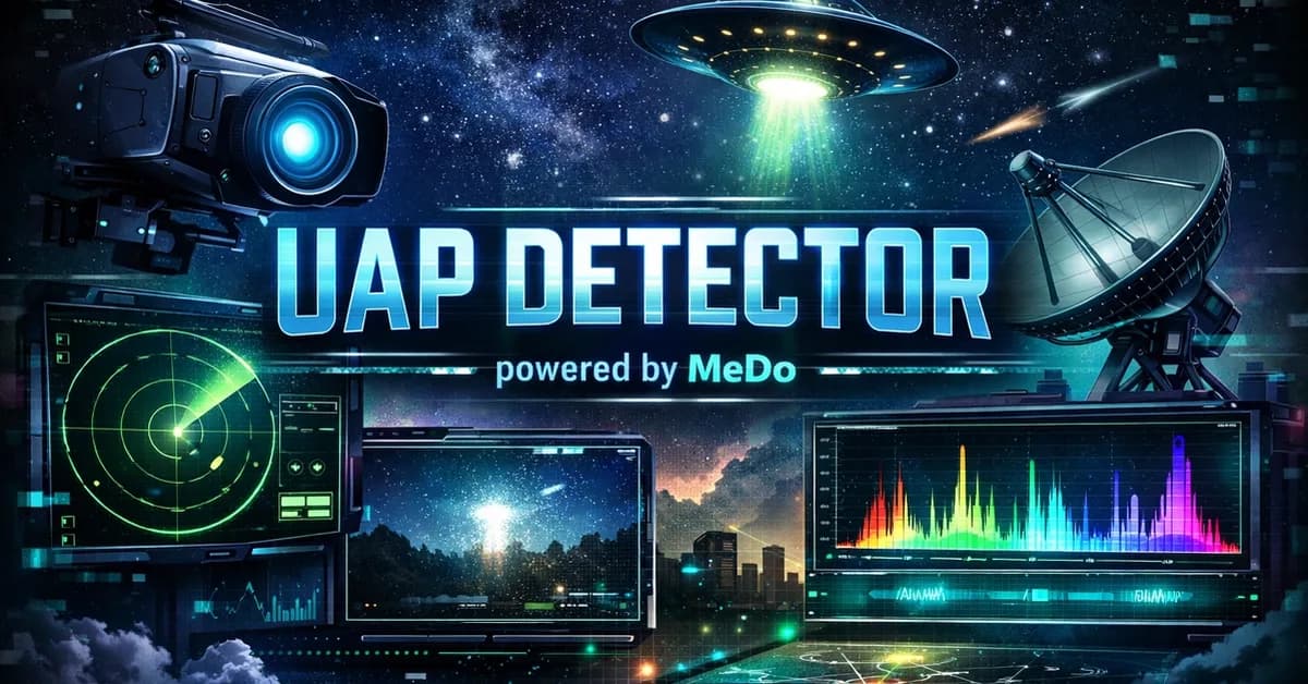 🚀 Exploring the Unknown: Building UAP Detector with MeDo