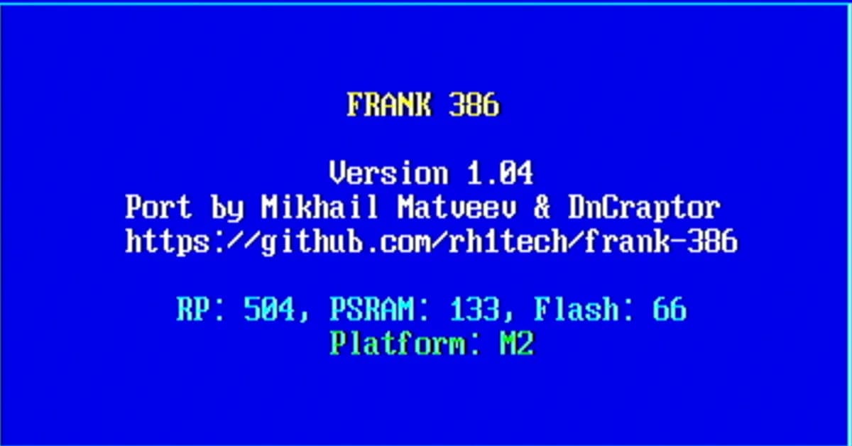 A 386 PC For Your RP2350