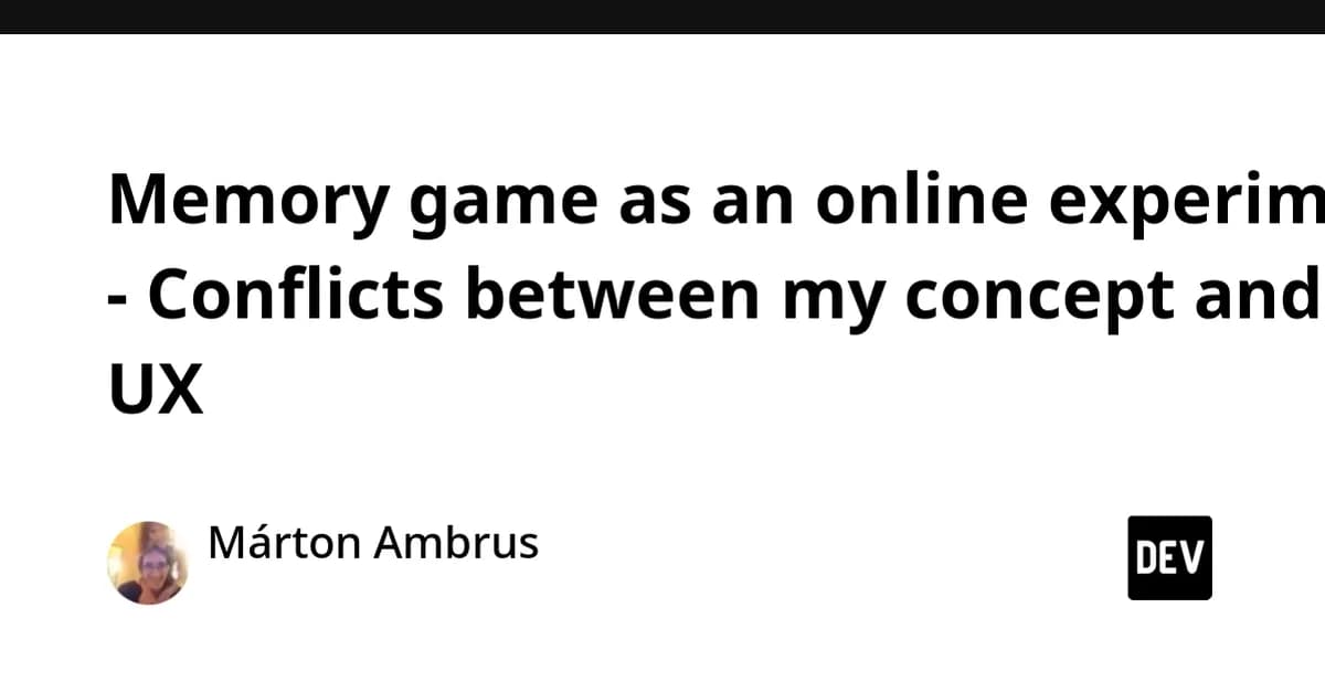 Memory game as an online experiment - Conflicts between my concept and UX