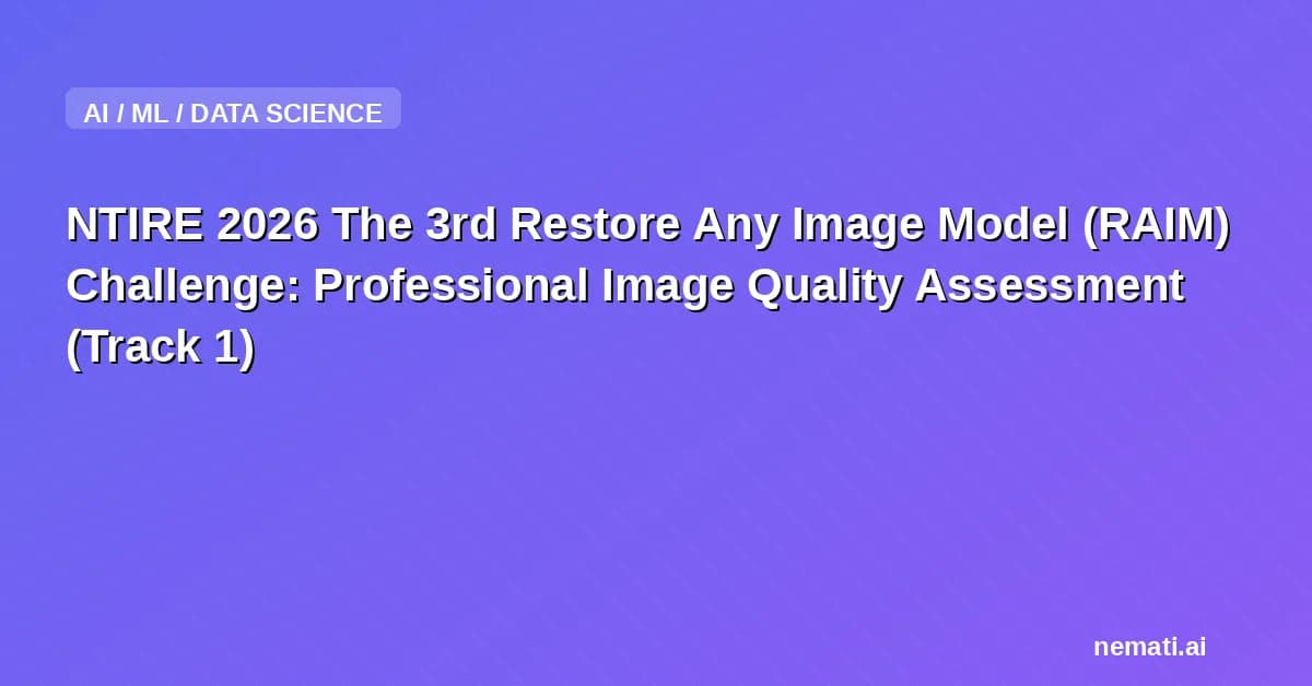 NTIRE 2026 The 3rd Restore Any Image Model (RAIM) Challenge: Professional Image Quality Assessment (Track 1)