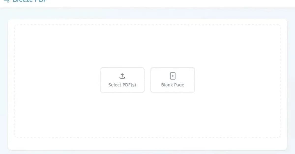 Show HN: BreezePDF - Free, in-browser PDF editor