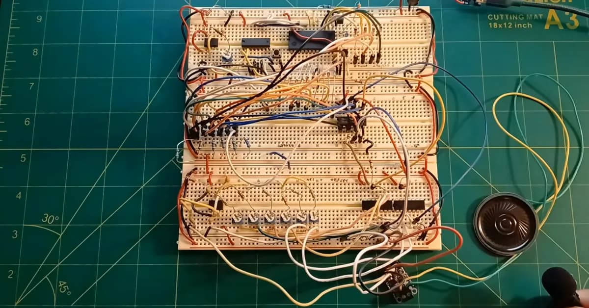 DOOM Played on Series of 555 Timers
