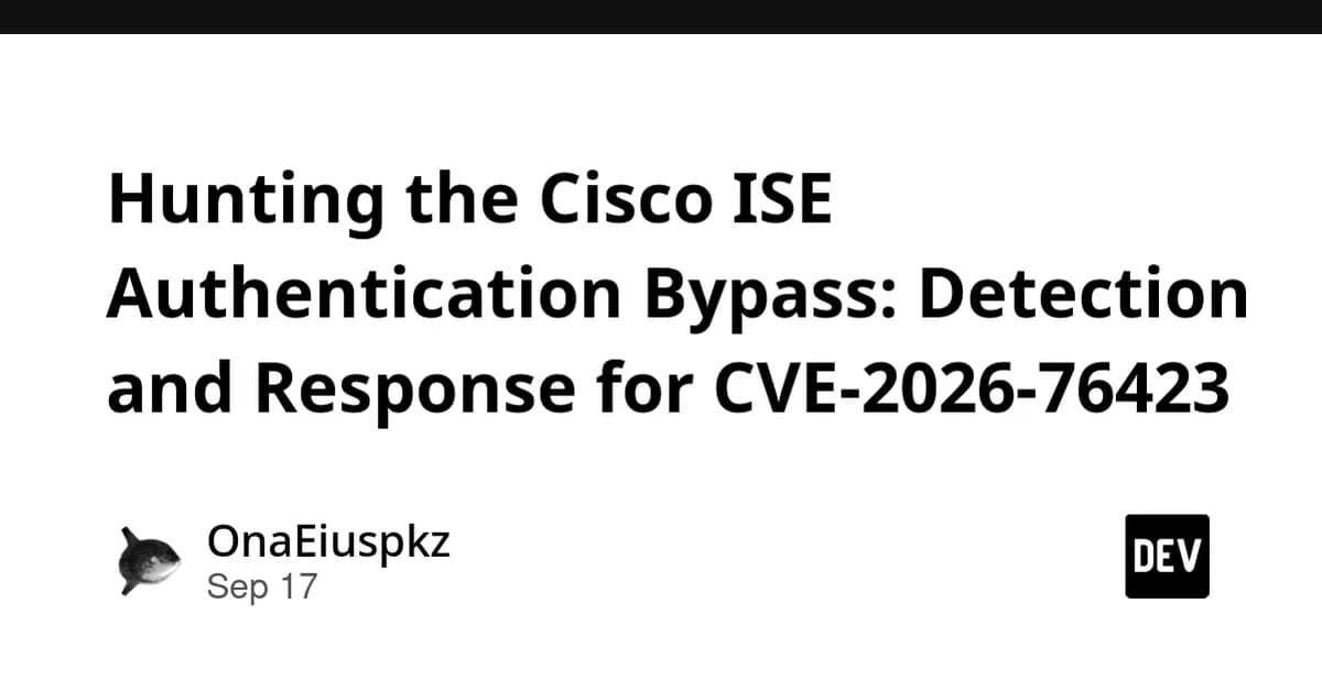 Hunting the Cisco ISE Authentication Bypass: Detection and Response for CVE-2026-76423