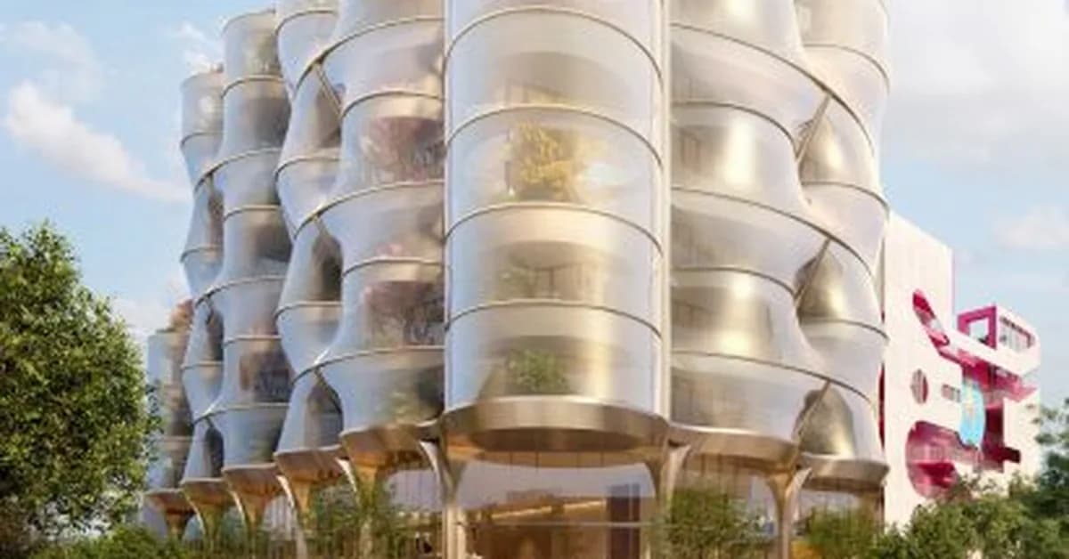 Snøhetta designs mesh-covered office building for Miami Design District