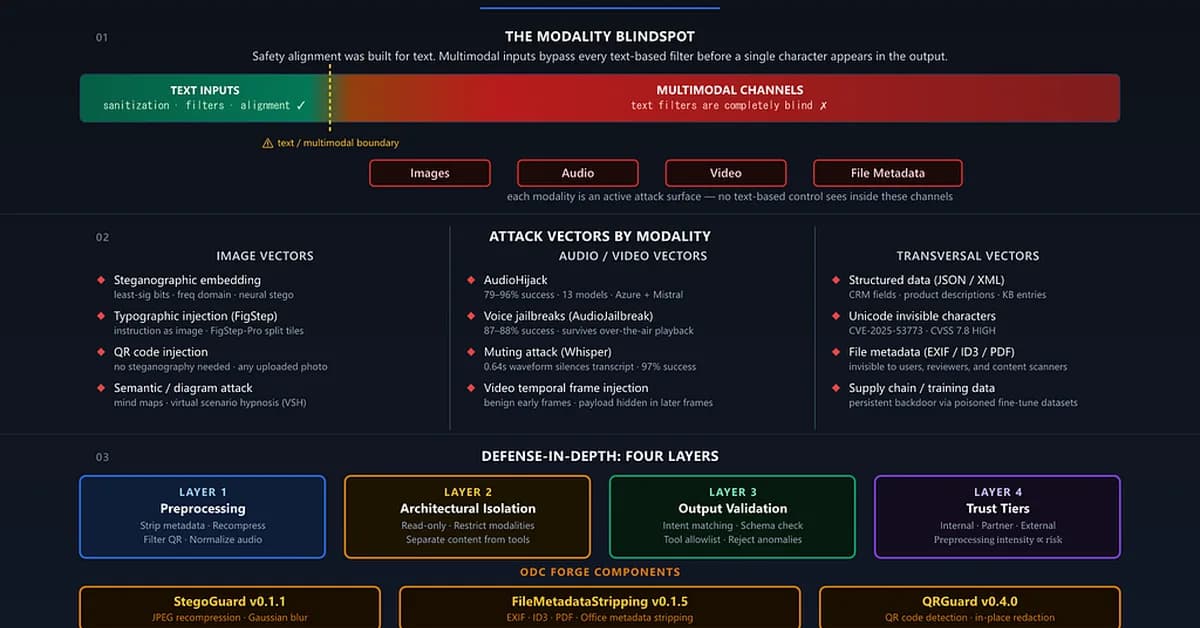 Multimodal Prompt Injection and Defense in Depth in OutSystems Agentic Apps