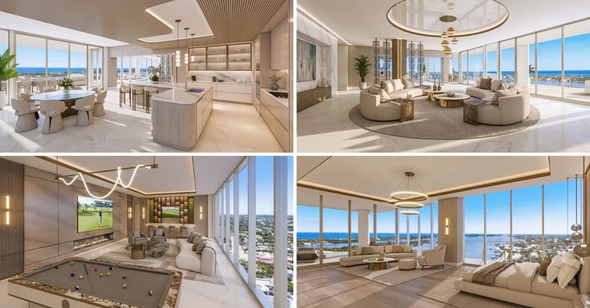 EXCLUSIVE: 'Remarkable' $40 Million Full-Floor West Palm Beach Penthouse Hits the Market-2 Years Before It's Due To Be Completed