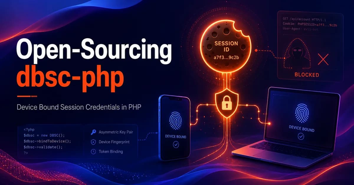 Open-Sourcing dbsc-php: a Server Library for Device Bound Session Credentials in PHP