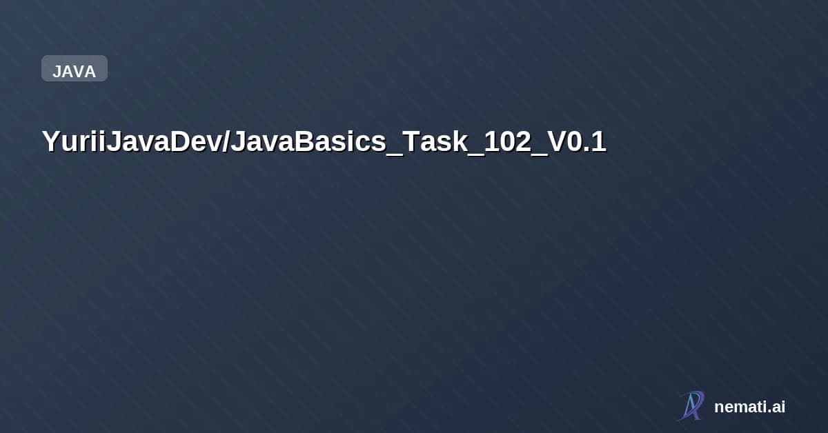 YuriiJavaDev/JavaBasics_Task_102_V0.1 — This is a tutorial project. JavaBasics_Task_102_V0.1 Implementing a character fr