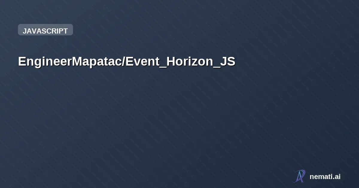 EngineerMapatac/Event_Horizon_JS — A responsive web application that visualizes real-time data from the NASA Open A