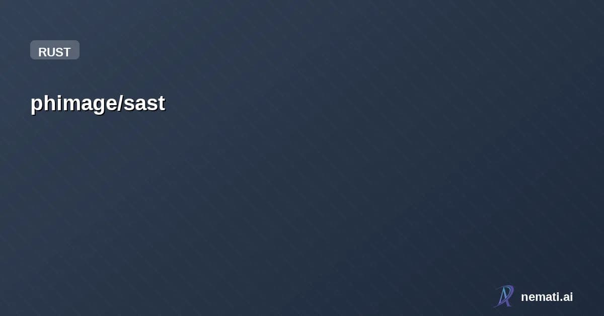 phimage/sast — Command-line tool that orchestrates multiple SAST tools and aggregates their res