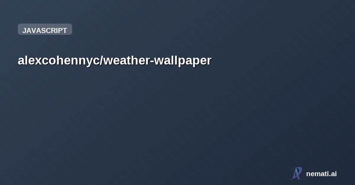alexcohennyc/weather-wallpaper — 3D globe wallpaper for macOS with live weather, flights, pollen, and day/night c