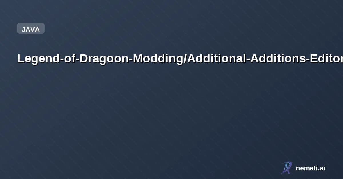 Legend-of-Dragoon-Modding/Additional-Additions-Editor