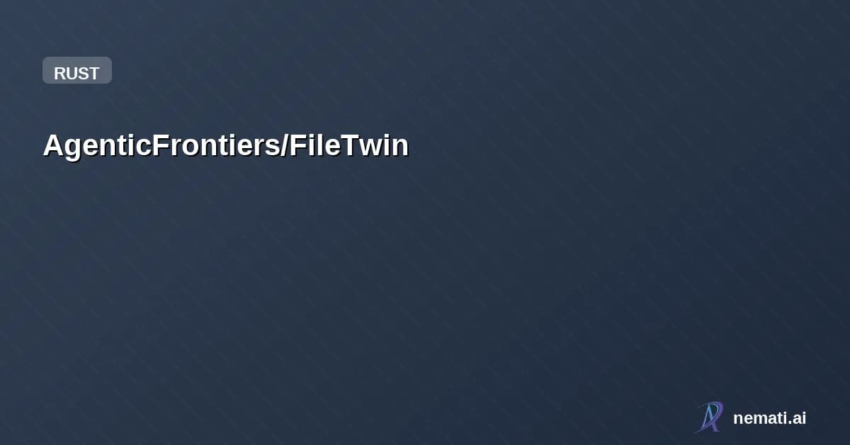 AgenticFrontiers/FileTwin — FileTwin is a peer-to-peer file synchronization system designed for macOS. It en