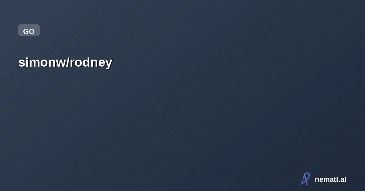 simonw/rodney — CLI tool for interacting with the web