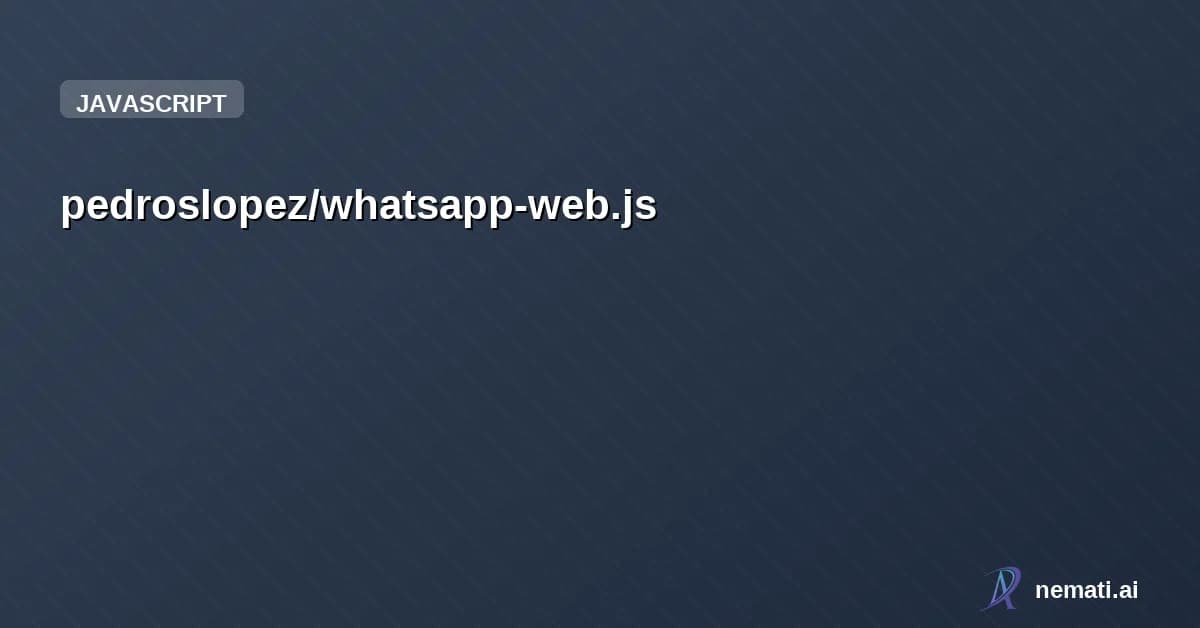 pedroslopez/whatsapp-web.js — Sponsor
Star