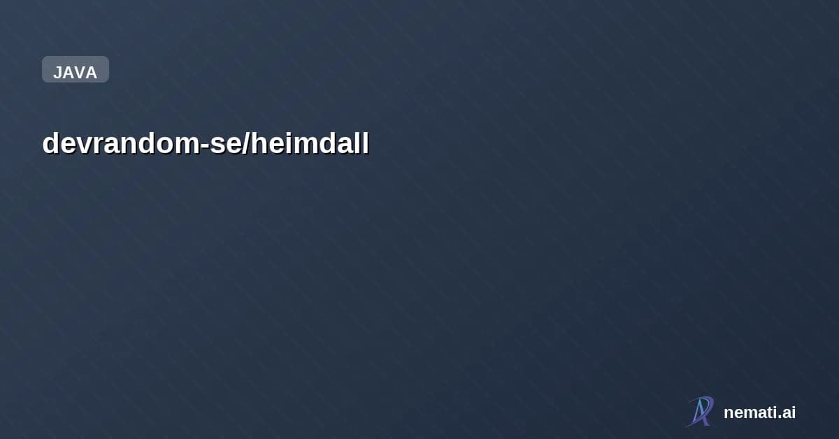 devrandom-se/heimdall — Open-source Salesforce backup with version history, archive, and point-in-time r