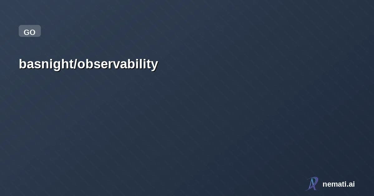 basnight/observability — Repo for learning observability.